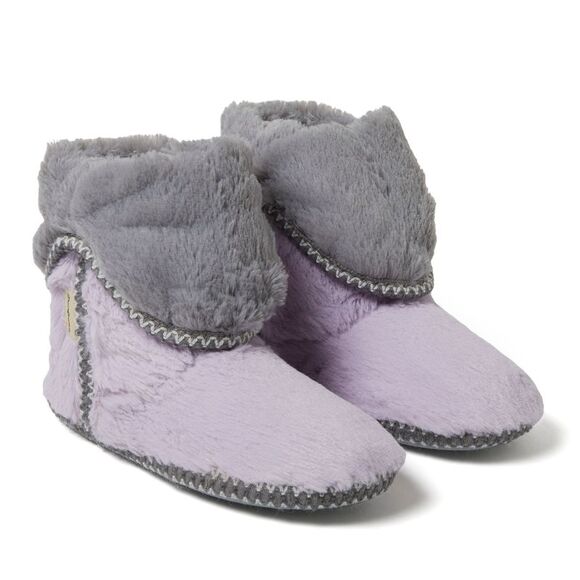 Dearfoams Women's Beth Faux Fur Fold Down Fuzzy Bootie House Slipper Boot - Picture 3 of 6